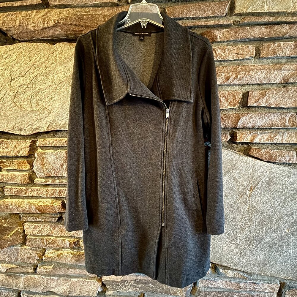 Banana Republic Side Zip 3/4 Length Coat